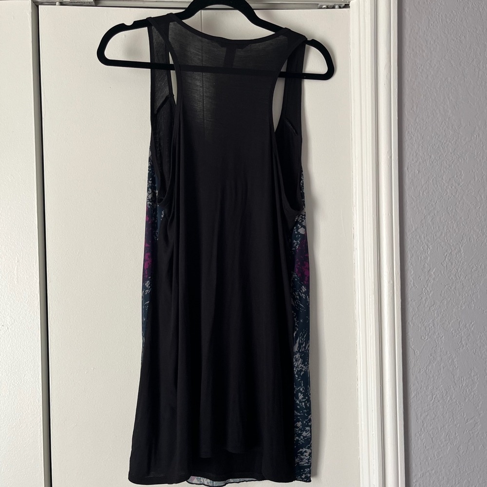 Cabi Tank Dress Sleeveless Purple Print Casual Summer L - Picture 2 of 4